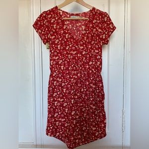 Kimchi Blue Floral Dress in Red